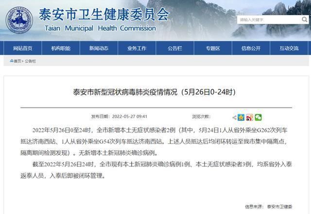 【山东泰安昨日新增26例核酸阳性,山东泰安新增一例】