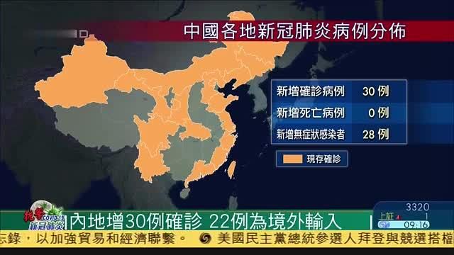 31个省份新增确诊22例均为境外输入_31省区市新增12例确诊均为境外输入