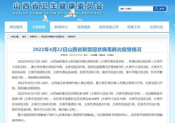 31省市新增无症状感染者22例均在山西晋中寿阳县/山西新增一例无症状感染者是哪里的