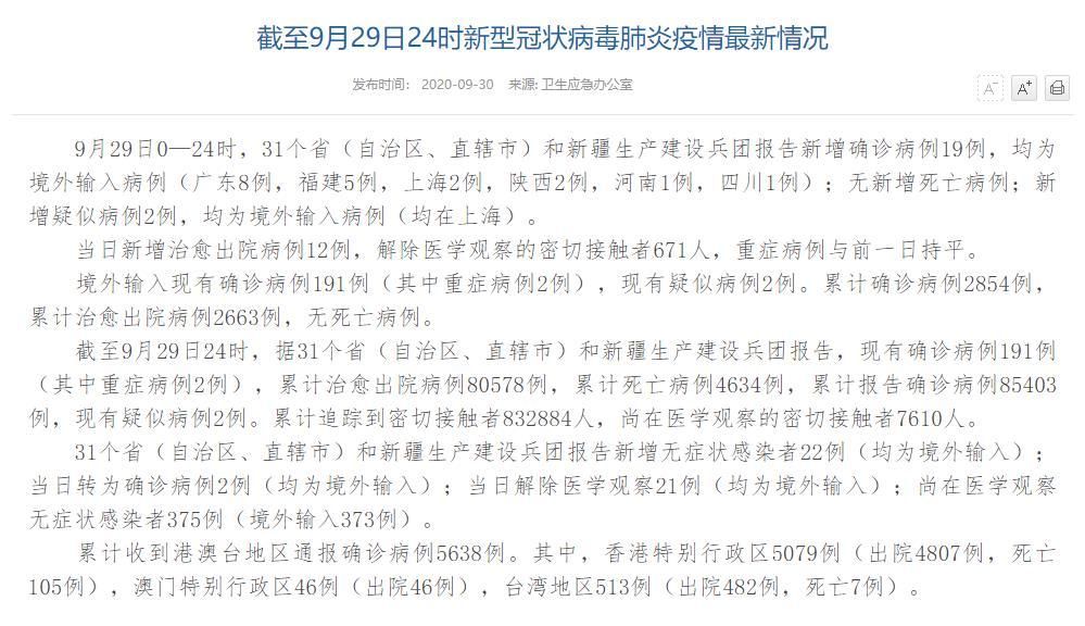  31省区市新增9例均为境外输入:31省新增9例境外输入病例