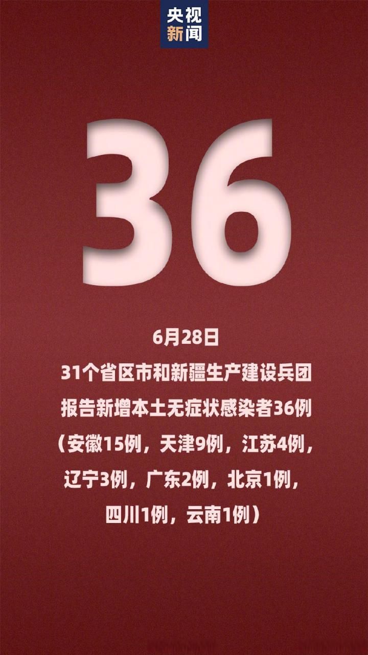 6地新增6例确诊其中本土22例:31省区市新增本土确诊6