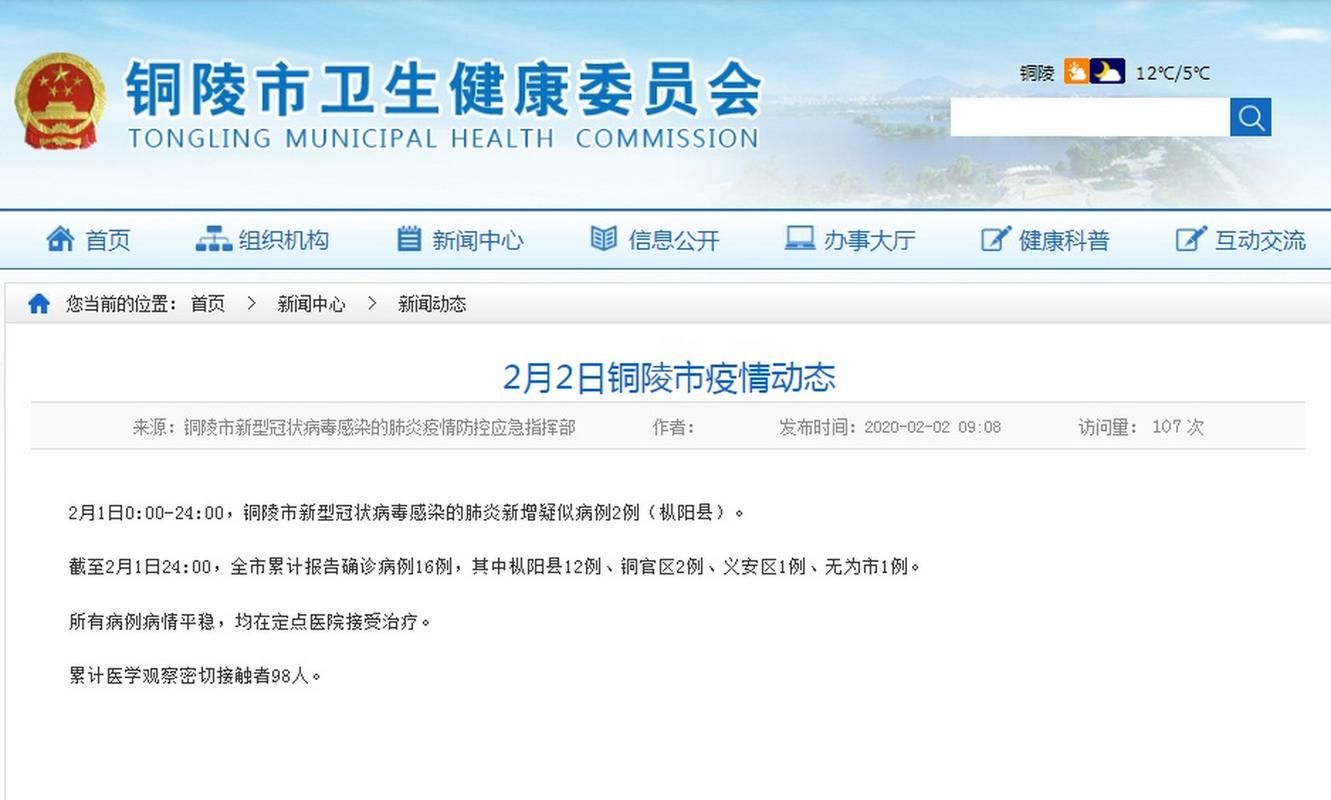  铜陵疫情昨日消息最新:铜陵疫情情况